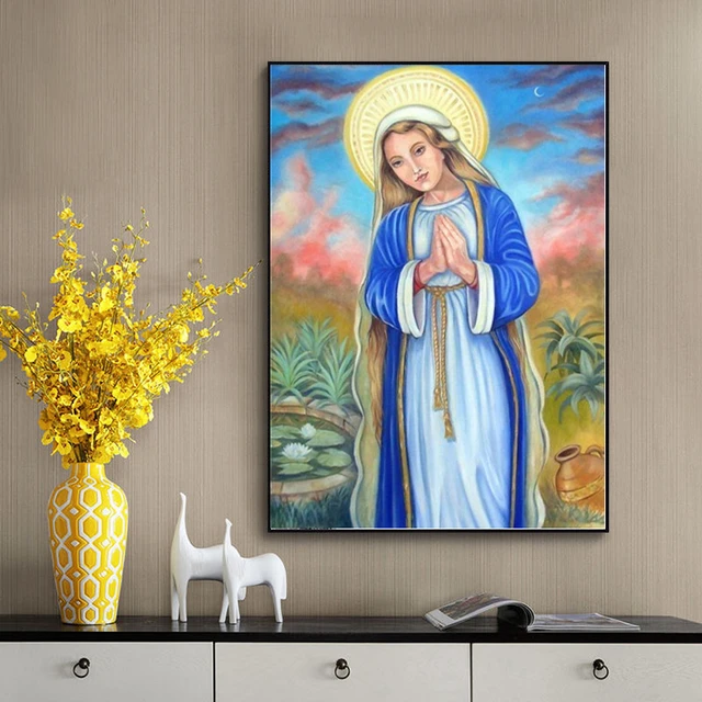 Our Lady Guadalupe Painting 4x6 Canvas Original Artwork Acry