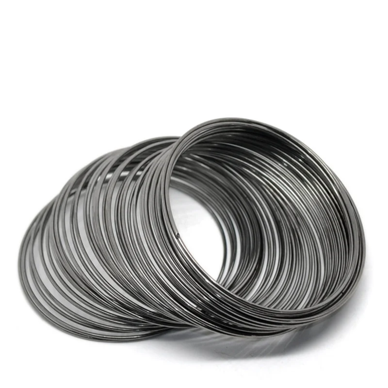 Beaded bracelet bead bracelet 100 Loops Doreen Box Memory Beading Steel Wire 140mm-50mm Dia. For DIY Necklace Bracelet Jewelry Making