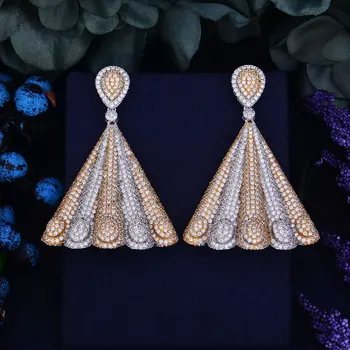 

GODKI Luxury Popular Luxury Peacock Tail Full Mirco Pave Crystal Zircon Earrings Engagement Wedding Drop Earring Fashion Jewelry