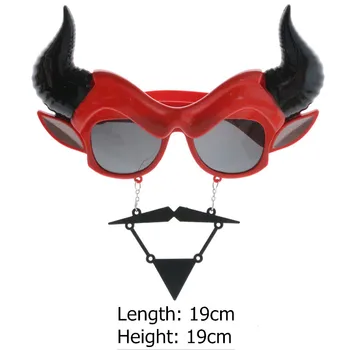 

1pc Halloween Glasses Funny Toys Beard Dress Up Children Boys Plastic Prom Party Props Skull Pirate Navy Light Decorative Toys