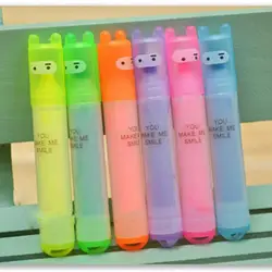 Rotuladores fluorescentes, 6 piezas, Mini, 6 colores, suministros escolares de oficina, gran oferta, 50%