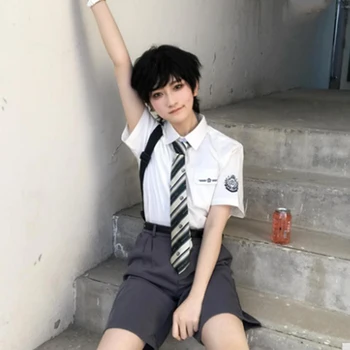 

Ailiade Short Male Wigs 12" Natural Black Straight For Men Women Boy Synthetic Hair with Bangs Heat Resistant Cosplay Anime Wigs