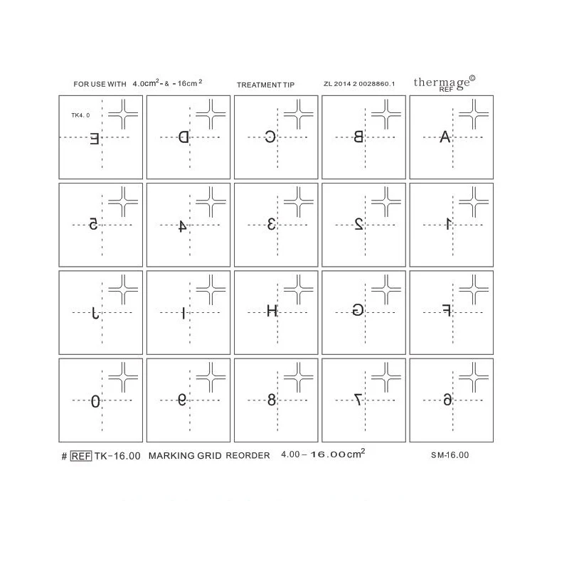 10PCS Th 5th Generation Marking Grid Paper For Head Body Eye Lattice Radio Frequency Beauty Paper 3
