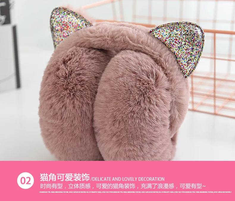 Женские зимние теплые однотонные наушники Kawaii простые студенческие милые розовые мягкие высококачественные удобные женские модные теплые наушники