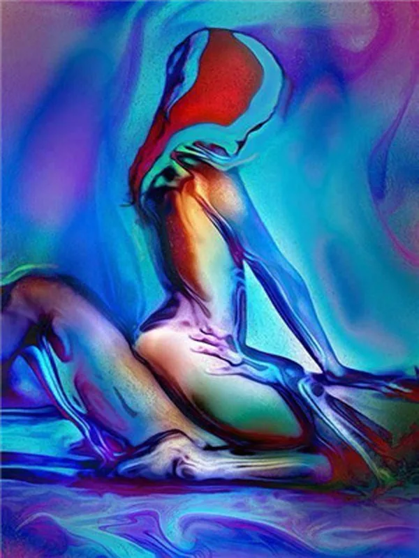 Круглая Алмазная вышивка голый женщина 5D DIY Алмазная картина сексуальная пара климакс Стразы Картины Мозаика вышивка крестиком - Цвет: 1