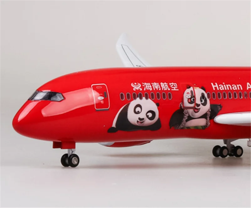 Коллекция 1:130 самолета из смолы Boeing 787 модель самолета Hainan Airlines с подсветкой на колесах для детей и взрослых