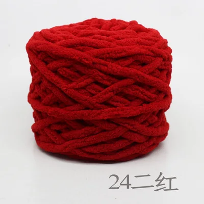 400 г = 4 шт модная кашемировая пряжа для вязания, красивая шапка, шарф, свитер, обувь, гигантское шерстяное одеяло - Цвет: 24 second red
