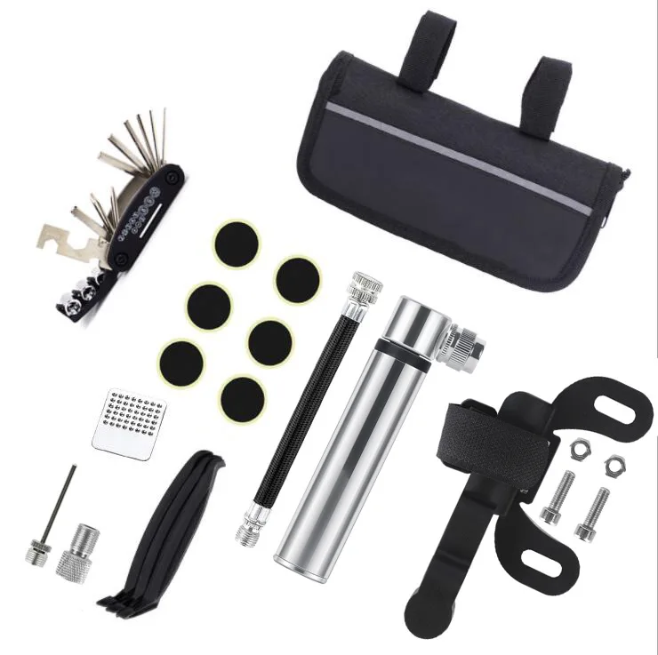 

Bicycle Set Maintenance Tool Bag Mini Inflator Tire Combined Tool Mountain Bike Set Riding Equipment