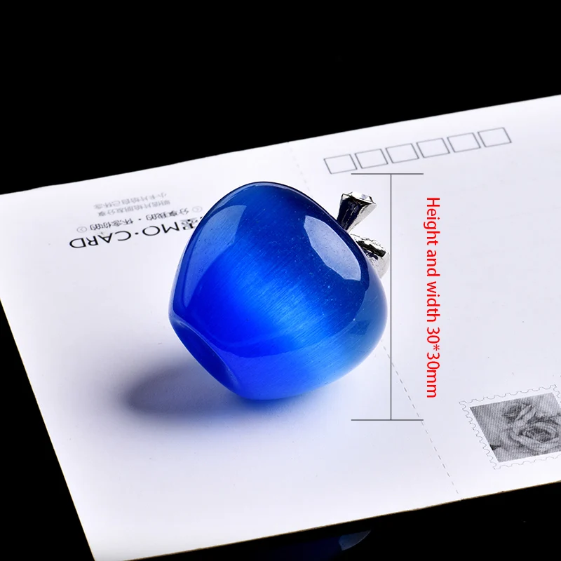 1 шт. натуральный кристалл кошачий глаз минерал Apple украшения для дома и учебы пар