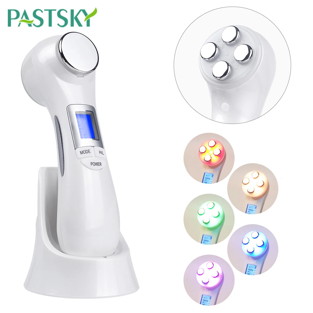 

6 in 1 LED Photon Radio Frequency EMS Skin Care Tool Facial Lift Microcurrent Ion Vibration Massager Tightening Wrinkle Remover