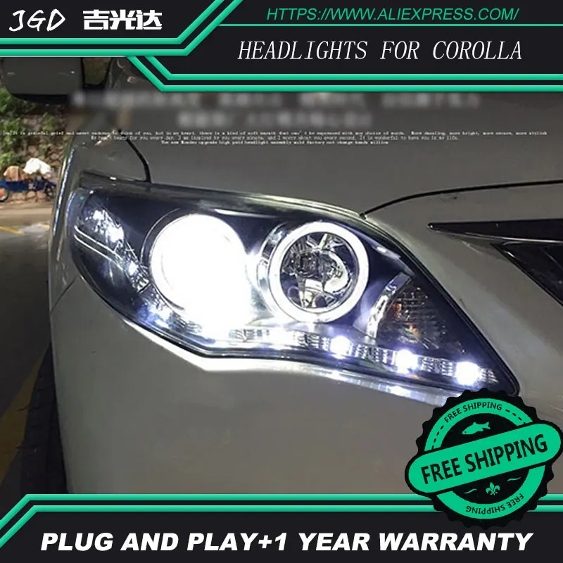 Автостайлинг фары для TOYOTA COROLLA 2011 2013 светодиодный ные ангельские глазки DRL