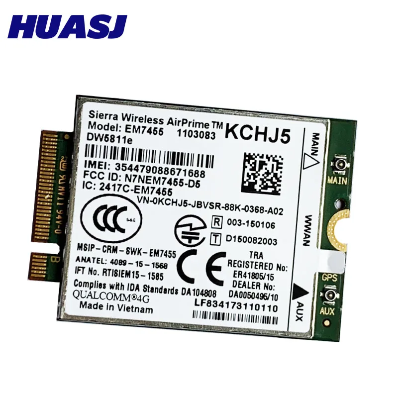 Wlan para E7270 Huasj Tdd Lte Cat6 4g Módulo Cartão Gobi6000 E7470 E7370 E5570 E5470 Em7455 Dw5811e Fdd - - Imagem 3