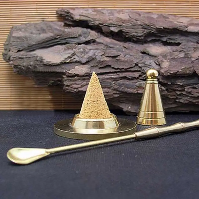 

Pure Copper Tower Incense DIY Mold Tool Set Incense Cones Making Molds DIY Tower Incense Burner Tools Gifts Home Decoration