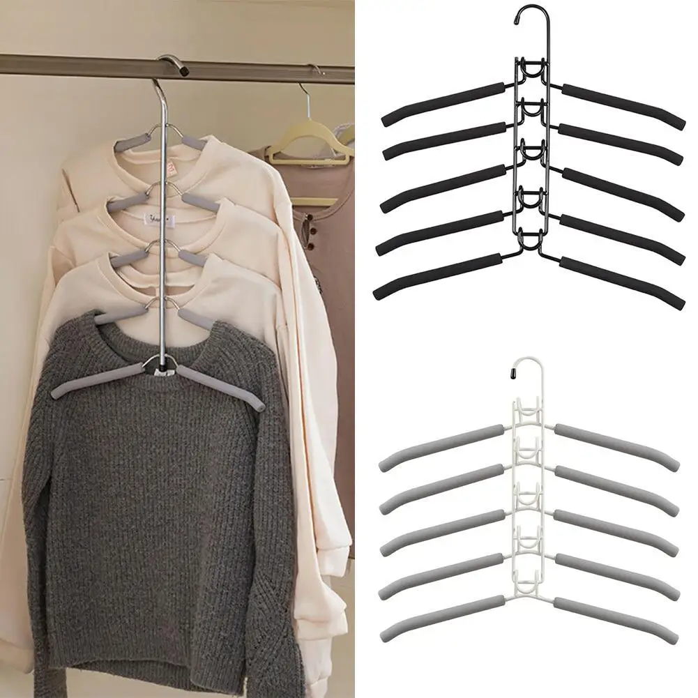 Bold Non-Slip Space Multi-Layer Hanger Hook Magic Wardrobe Storage Artifact Hanger Folding Support
