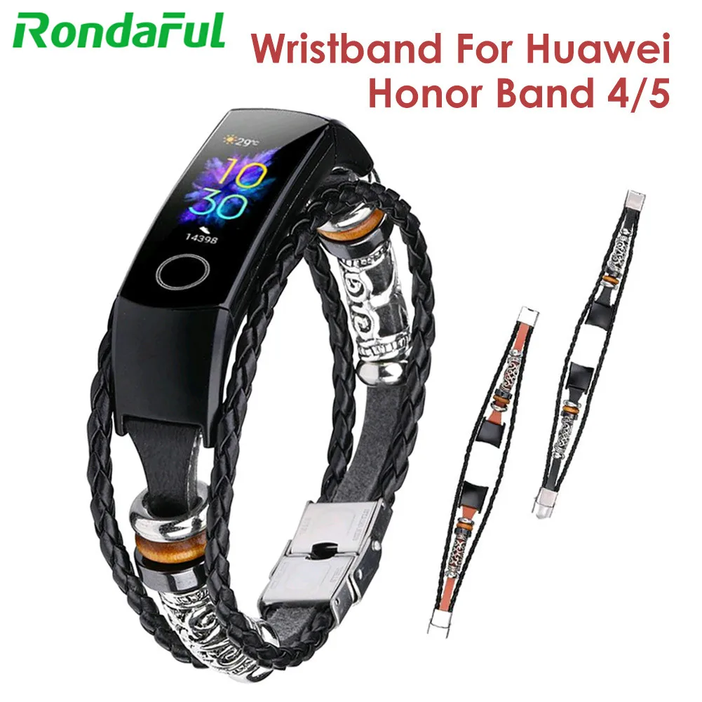 Ремешок для смарт часов Huawei Honor Band 4/5 сменный Браслет наручных в ретро стиле