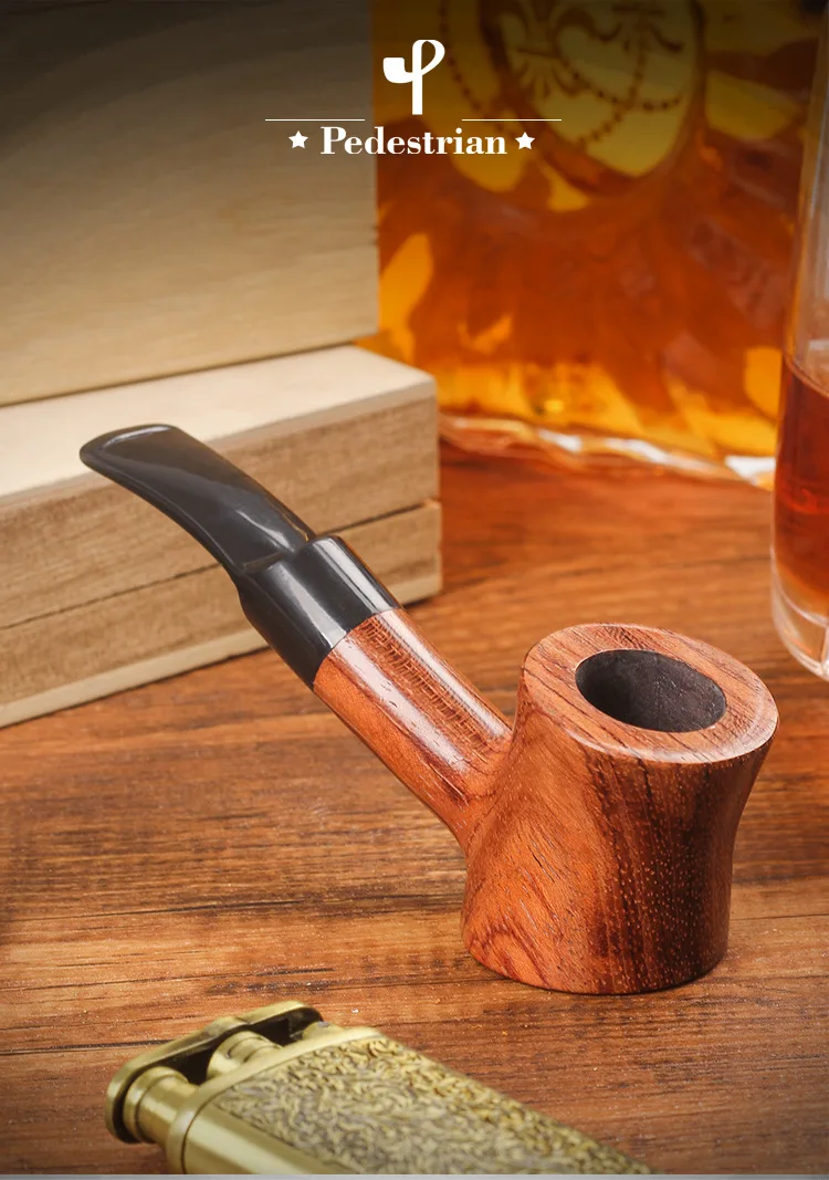 Pequeno Rosewood Tobacco Pipe Set, Tubo de