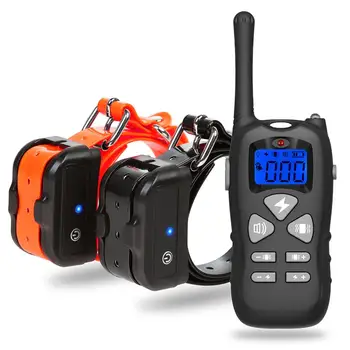 

UK Warehouse Electric Dog Training Collar Bark-stop Collars With LCD Display 450m Remote Control Electric Shock Vibration Collar
