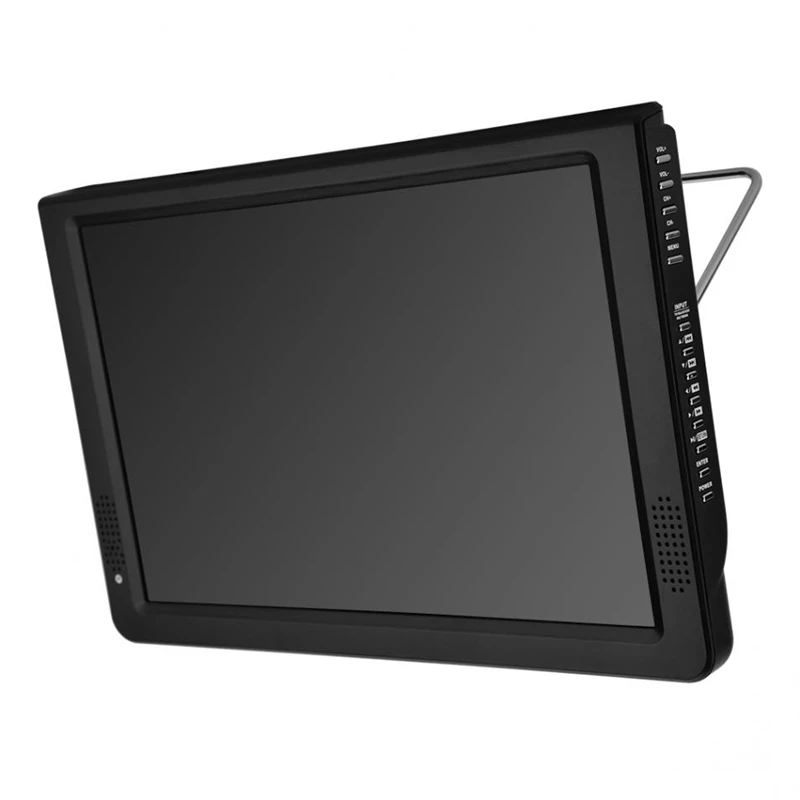 Портативный 12 дюймов Tft светодиодный 1080P Hd Pvr H.265 Dvbt2 цифровой аналоговый ТВ