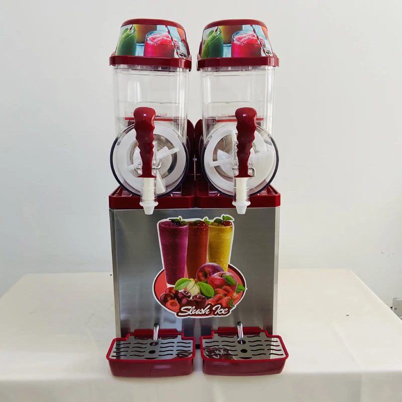 Automatic Ice slushie machine 2 Bowls frozen juice drink machine Slushy Smoothie Maker margarita slush with CE 3