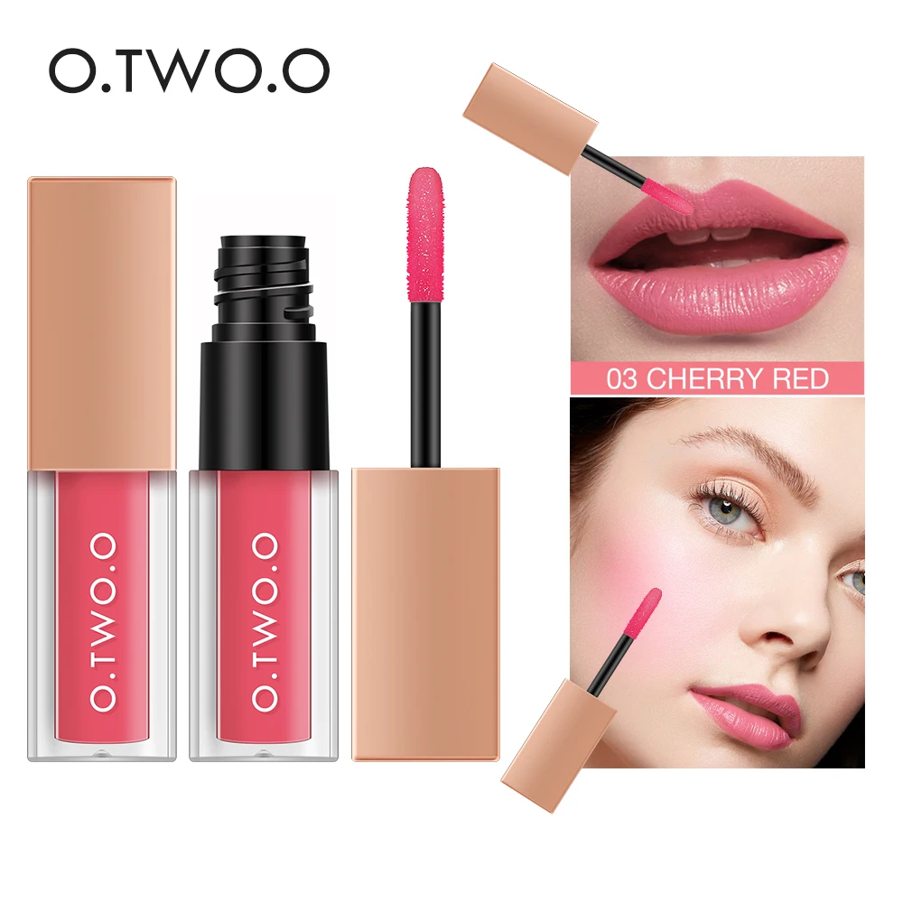 O.TWO.O 2 In 1 Lip Gloss + Liquid Blusher Double Effect Long Lasting