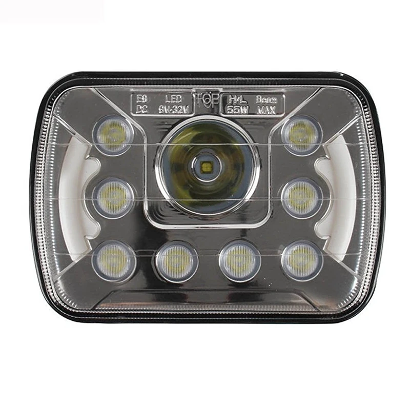 7 inch X5 inch Angel Eye Headlight LED HID led Light Bulb Clear Sealed