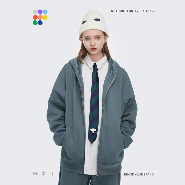 INFLATION 캐주얼 지퍼 후드티: 따뜻함과 스타일을 모두 갖춘 겨울철 필수 아이템