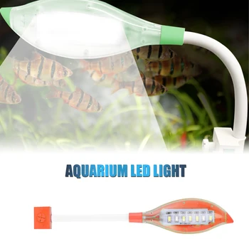 

Aquarium Light Small LED Clip Light for Fish Tank USB leaf-shaped LED Light for Aquarium Fish Tank White Blue Lighting Color