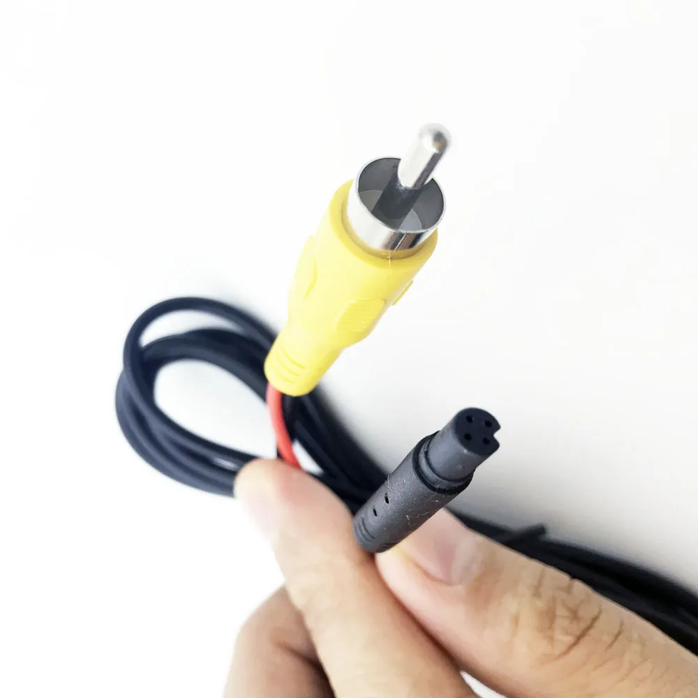 Car Camera Adapter Cable 4P 4-pin Interface To RCA Male Extension Cable 1.5 Meters