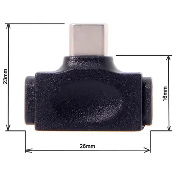 

Jimier Type C USB 3.1 Male to Micro USB 2.0 & Lightning Female Data Adapter Converter Connector 2 in 1 for Tablet & Mobile Phone