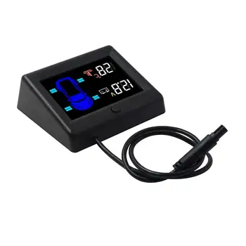 

Tire Pressure Monitor System Tire Pressure Monitoring Instrument Pc+Abs Car Wireless Solar Tire Pressure Monitoring Set