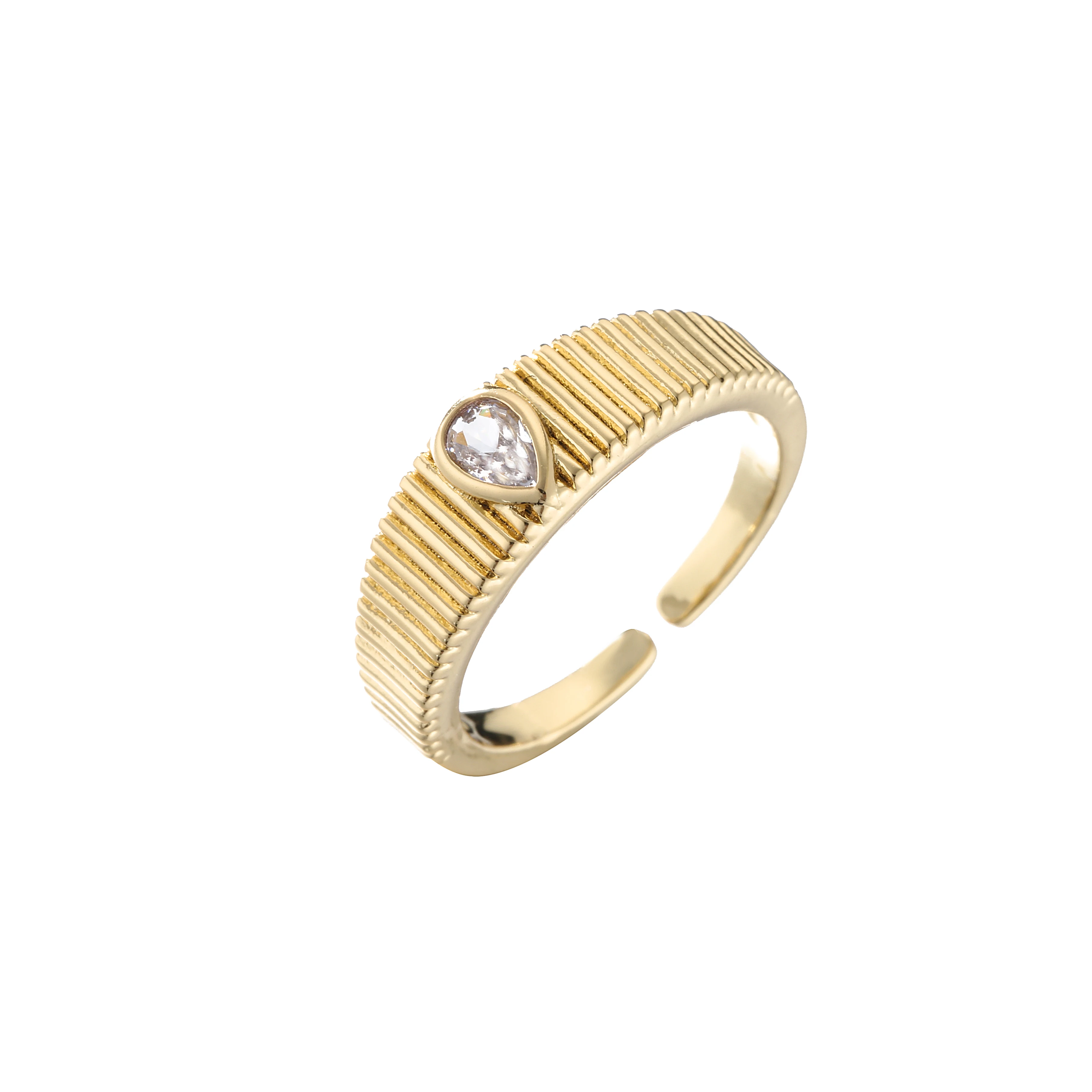 bague de fiançailles en Zircon, anneau de mariage plaqué cuivre 18K, cadeau pour femmes