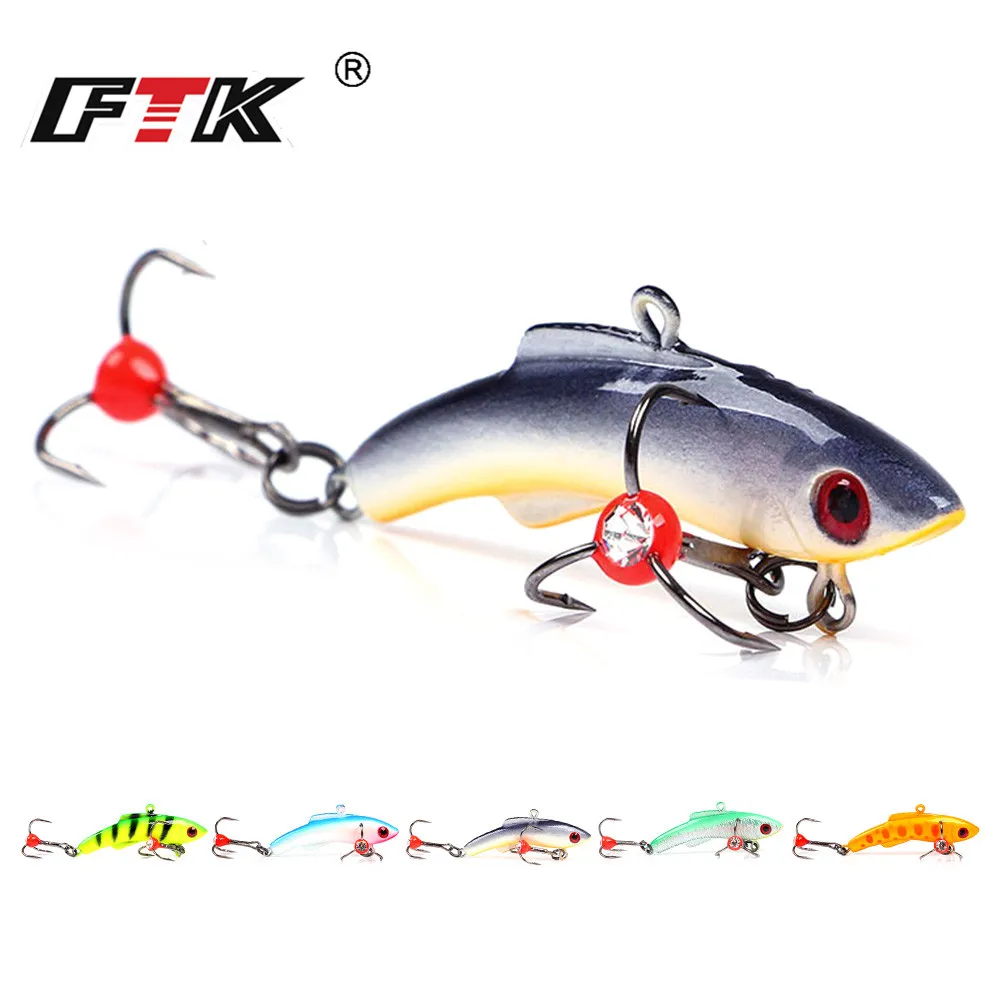 

FTK Ice Fishing Lure 15g 20g 30g 5colors Winter Bait Hard Lure Carp Fishing hooks Balancer for Fishing Baits Lead Jigging