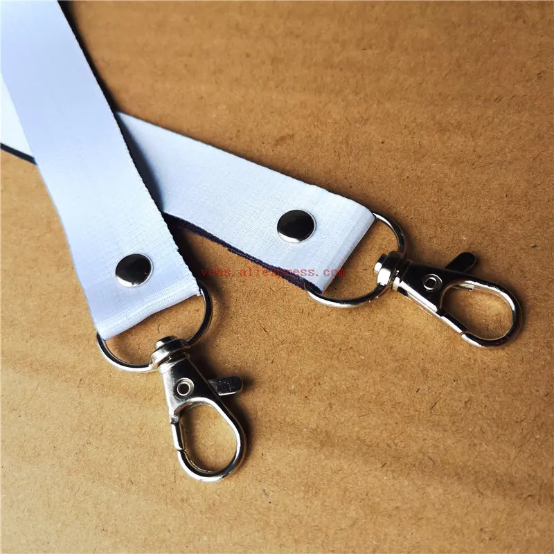 sublimation polyester fiber white blank keychains key ring hot transfer printing blank diy materials 50pcs/lot