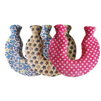 

1400ml Hot Water Bottle Bag Neck Hand Feet Winter U-shaped Hot Water Bag Cover Shoulder Warm Removable Coral Fleece For Children