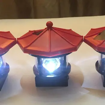 

2pcs Solar LED Beacon Light with Rotating Beam Lights Family Garden Decoration Fence Lawn Lights Fairy Lights