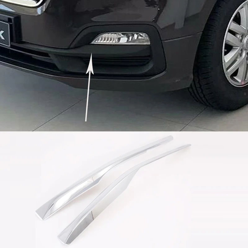 

For Hyundai Starex H-1 2PCS ABS Chrome Car Front Downward Fog Lamp Fog Light Decoration Cover Trim Car Styling Accessories