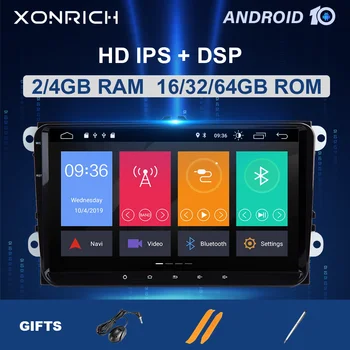 

2 din Android 10 Car Radio GPS Navigation For golf 5 6VW Passat b6 b5 Polo Amarok Volkswagen T5 seat leon Multimedia DVD Player