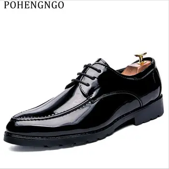 

Elegant Men Business suits Shoes Italy Bright Skin Printing Wedding Oxford Shoes Fashion Men Casual Dating Party Shoes