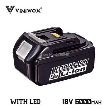 

6000mAh Lithium Ion Battery Replacement for Makita 18V BL1860 BL1830 BL1840 BL1850 BL1815 LXT400 36V Rechargeable Battery Packs