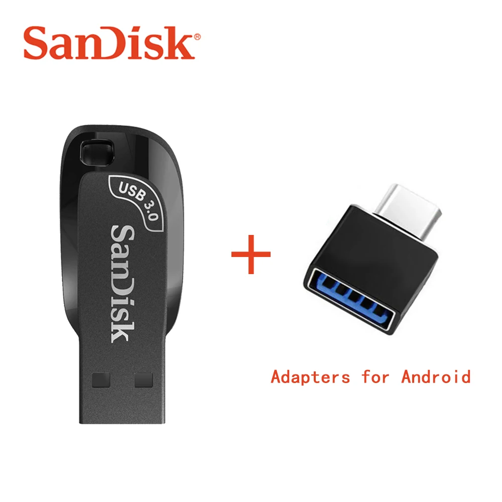 SanDisk-Clé USB 100 3.0 MBumental, 32 Go, 64 Go, 128 Go, 256 Go, CZ410  Ultra Shift, disque U noir, mini clé USB pour ordinateur - AliExpress