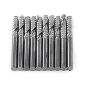 

10PCS 4mm Carbide Flat Nose End Mill CNC Router Bits Single Flute Spiral 22mm Tungsten Carbide Accessories