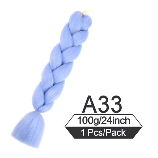 24 Inch Jumbo Braiding Hair Extensions For Box Twist Braid Accessorie Pre Stretched Afro Fake Hair Wholesale Jumbo Crochet Braid T1/35