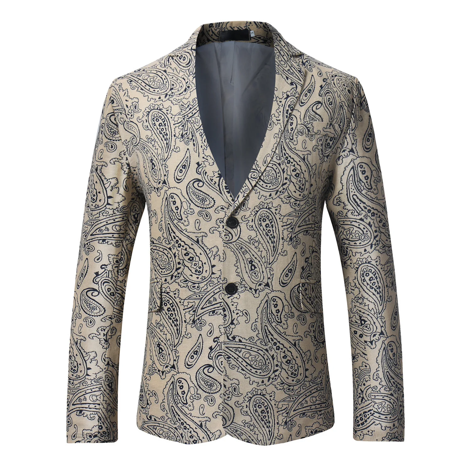 

2020 Autumn And Winter Casual Suit Men Ethnic Characteristics Printed Large Size Two-Button Groom Suit