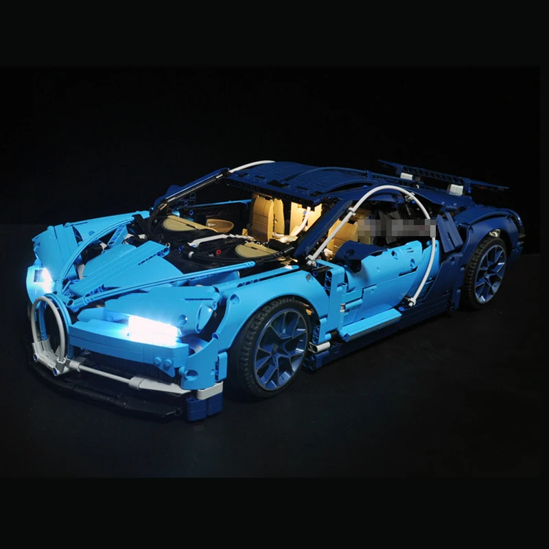

Legoed Supercar Bugatti Chiron Model Building Blocks LED Light Parts Light Line Set For 42083 20086 90056