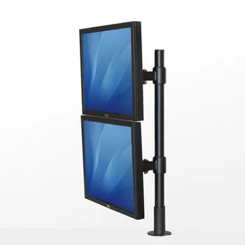 

13-27" Dual Screen Full Rotation Monitor Holder 2 LCD TV Desktop Grommet Mount Free Lifting Through-hole Bracket SK013A