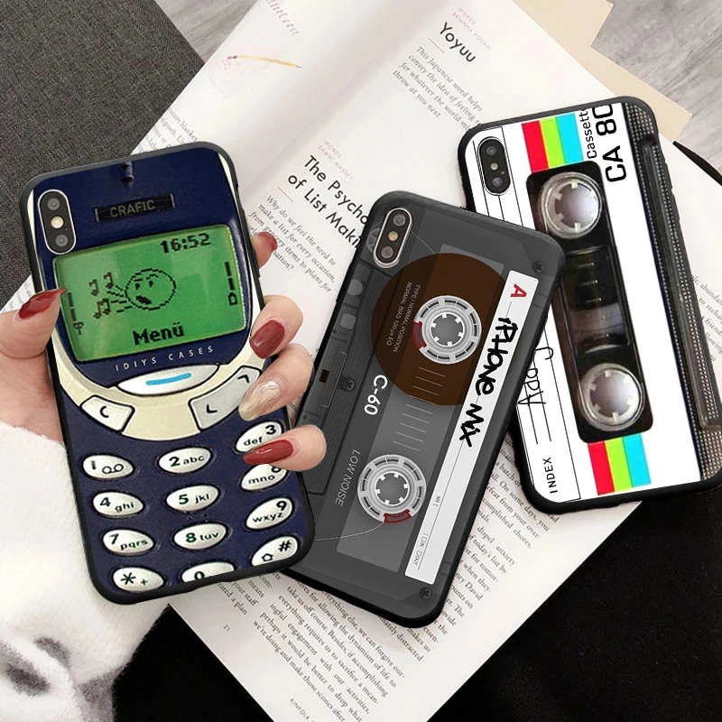 Мини-Чехлы для iPhone 12 Pro Max винтажные чехлы-кассеты в стиле ретро 11 MAX X XS XR SE 2020 7 8 6 6S 5