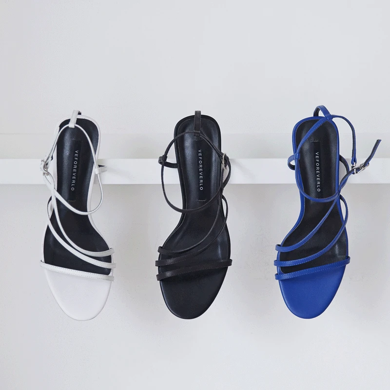 

2019 Summer New Style Korean-style Fashion Thin Drawstring Elegant High Heel Shoes Sheepskin-Peep-Toe Thin Heeled Sandals Women'