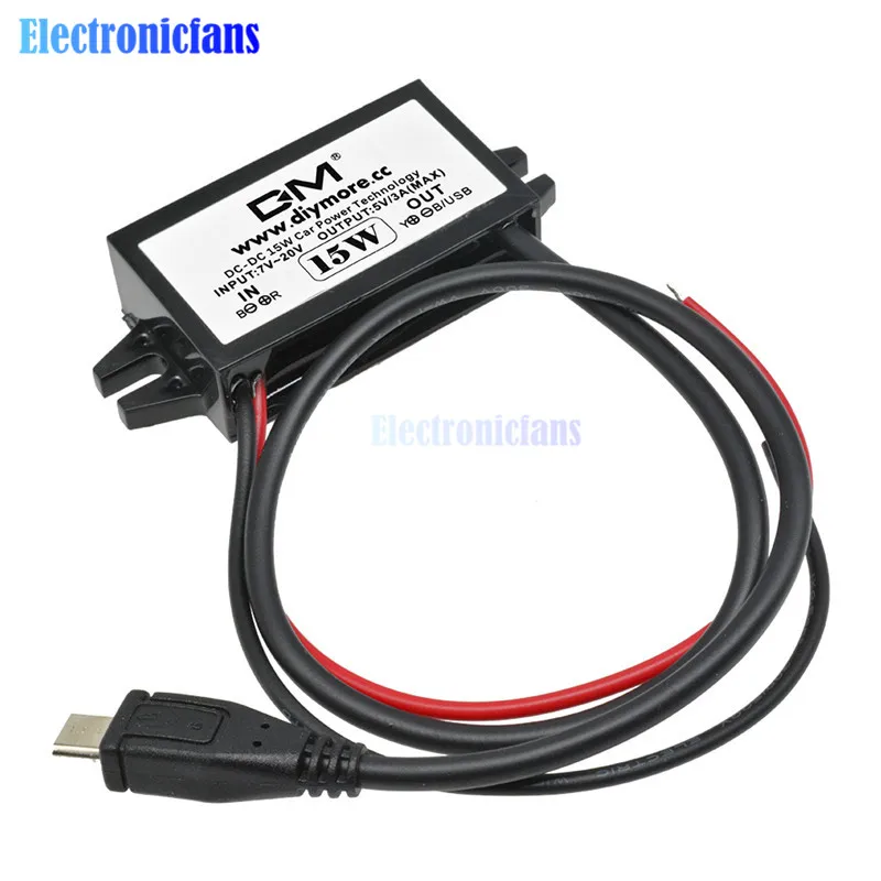 Преобразователь с 12 В на 5 3 А 15 Вт Micro USB|Интегральные схемы| |