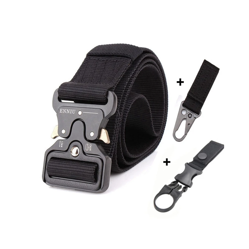 B belt and 2 hook Армейский ремень Открытый тактический нейлоновый ремень высокого качества охотничий активный ремень военный металлический Пряжка ремень для мужских джинсов подарки для мужчин - Цвет: B belt and 2 hook