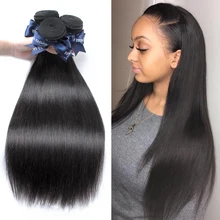 BEAUDIVA, бразильские прямые человеческие волосы, 4 шт., волнистые пряди, 8-24 дюйма, натуральный цвет